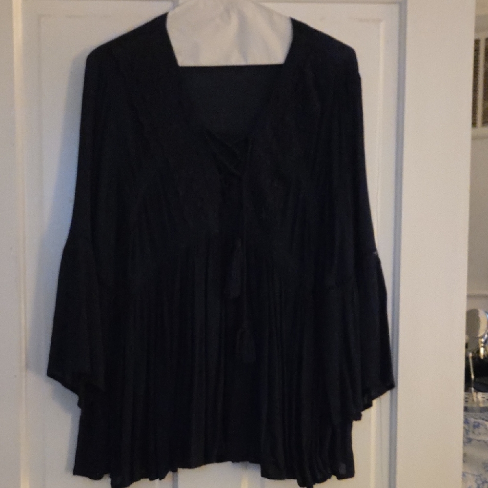 Casual Navy Blue Women's Top